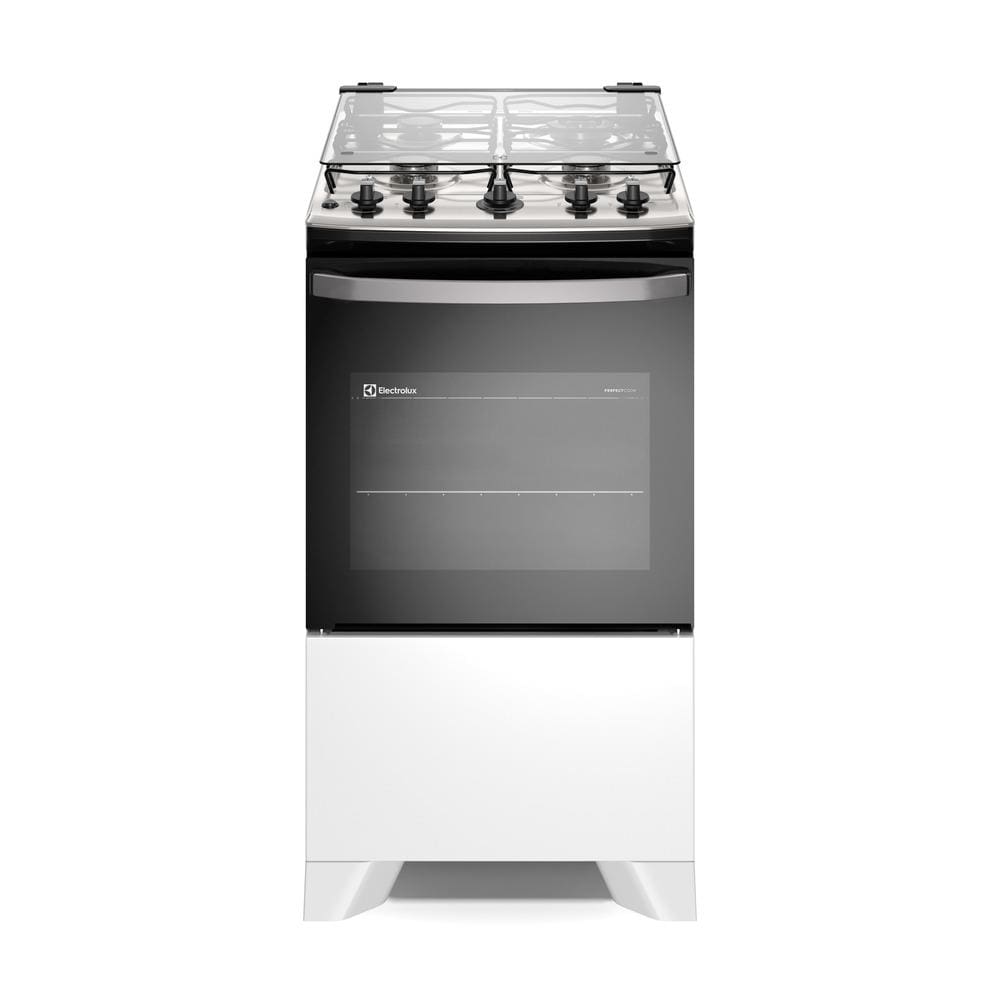 Fogão 4 Bocas Electrolux FE4IW Efficient PerfectCook VaporBake Bivolt Branco