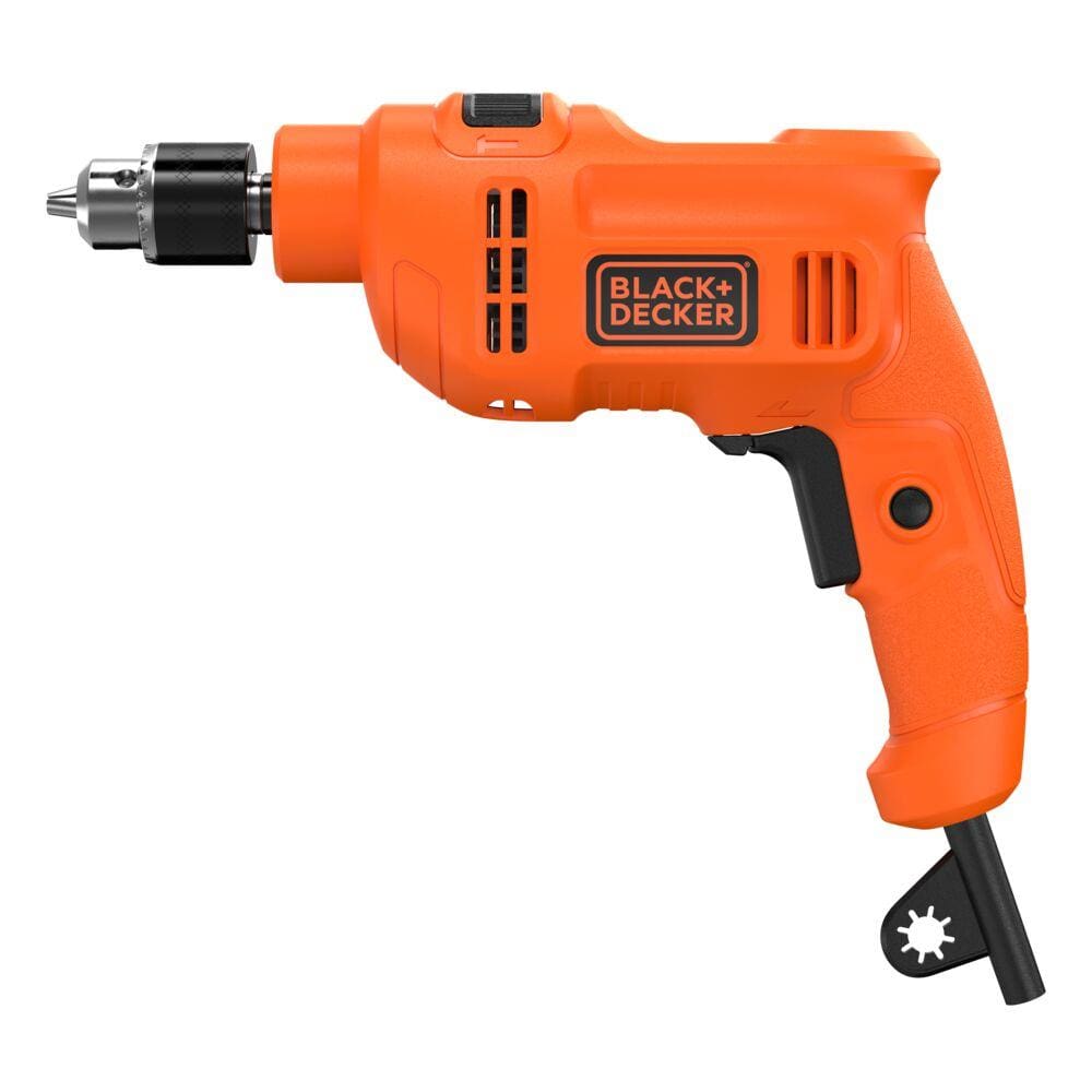 Furadeira de Impacto Black+Decker BED710450 3/8” 450W Empunhadura Ergonômica Gatilho Anatômico Laranja e Preta