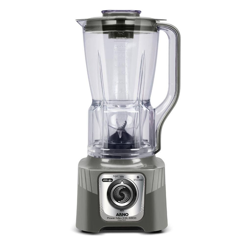 Liquidificador Arno Power Max XXL LN87 2200W Jarra 2,25L 6 Lâminas Powelix Cinza - 220V