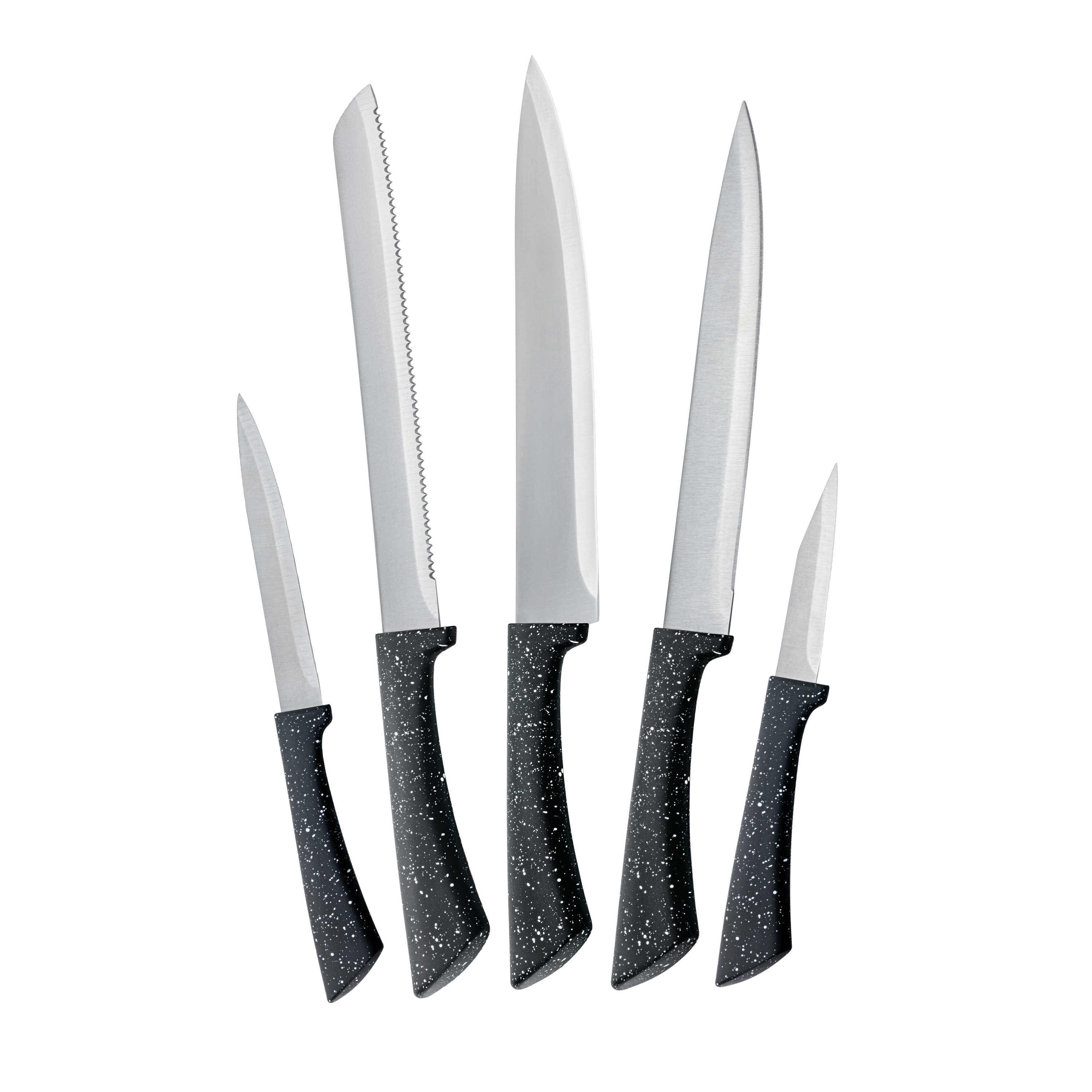 Conjunto Facas Euro Home Colorstone 5 Peças Aço Inox Cabo Ergonômico Design Moderno