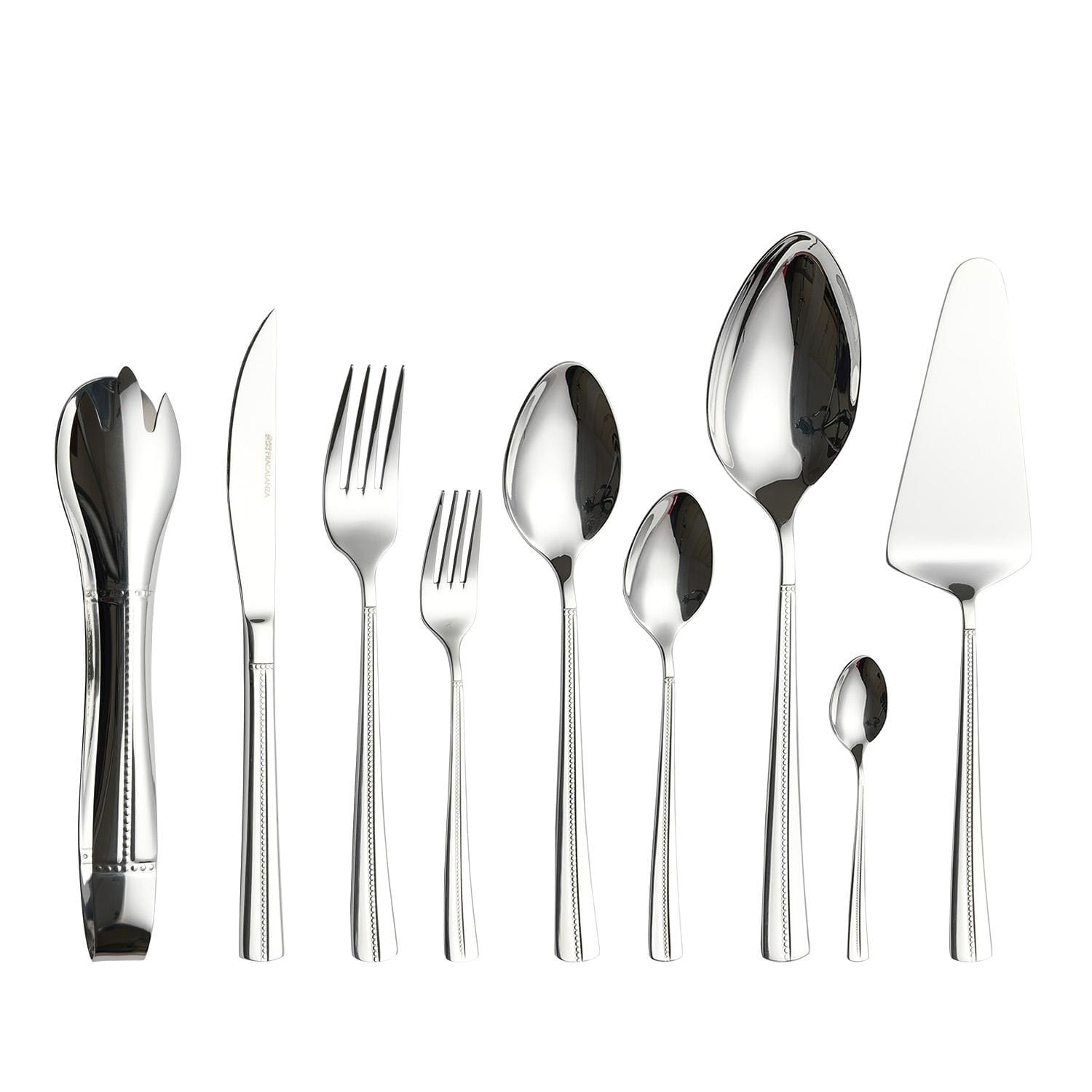 Faqueiro Fracalanza Catena em Aço Inox 75 Peças para 12 Pessoas com Acessórios de Servir