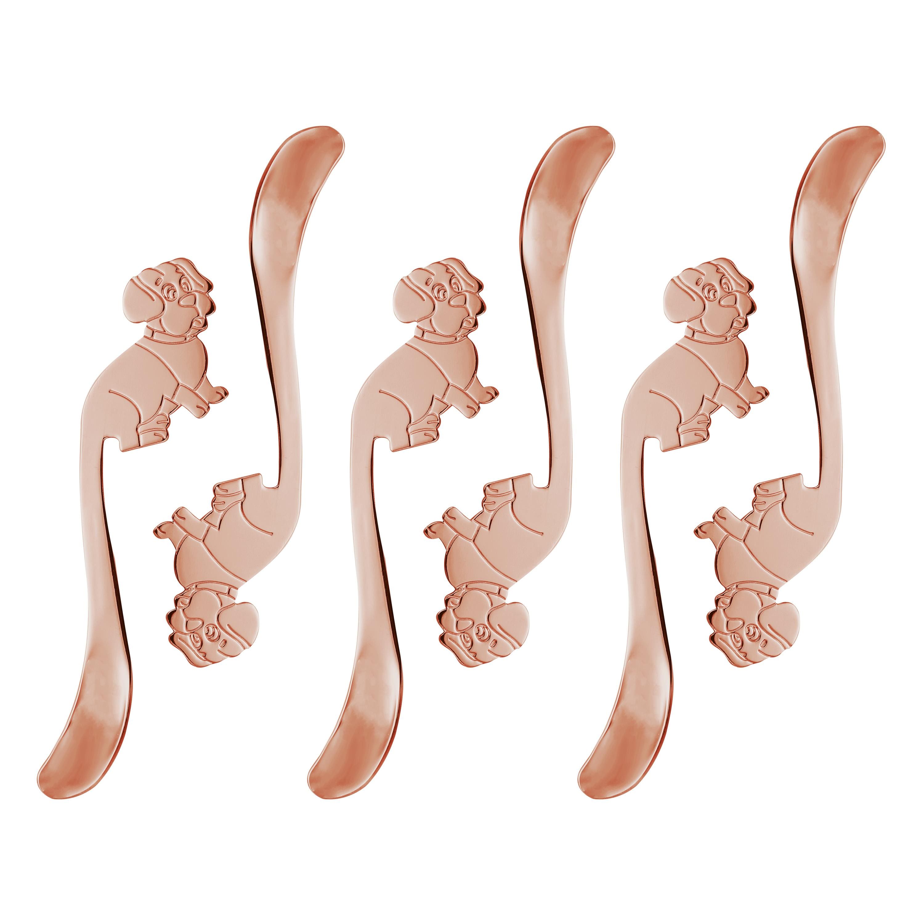 Jogo de Colheres L'Hermitage Piccolo Inox 6 Peças Cobre