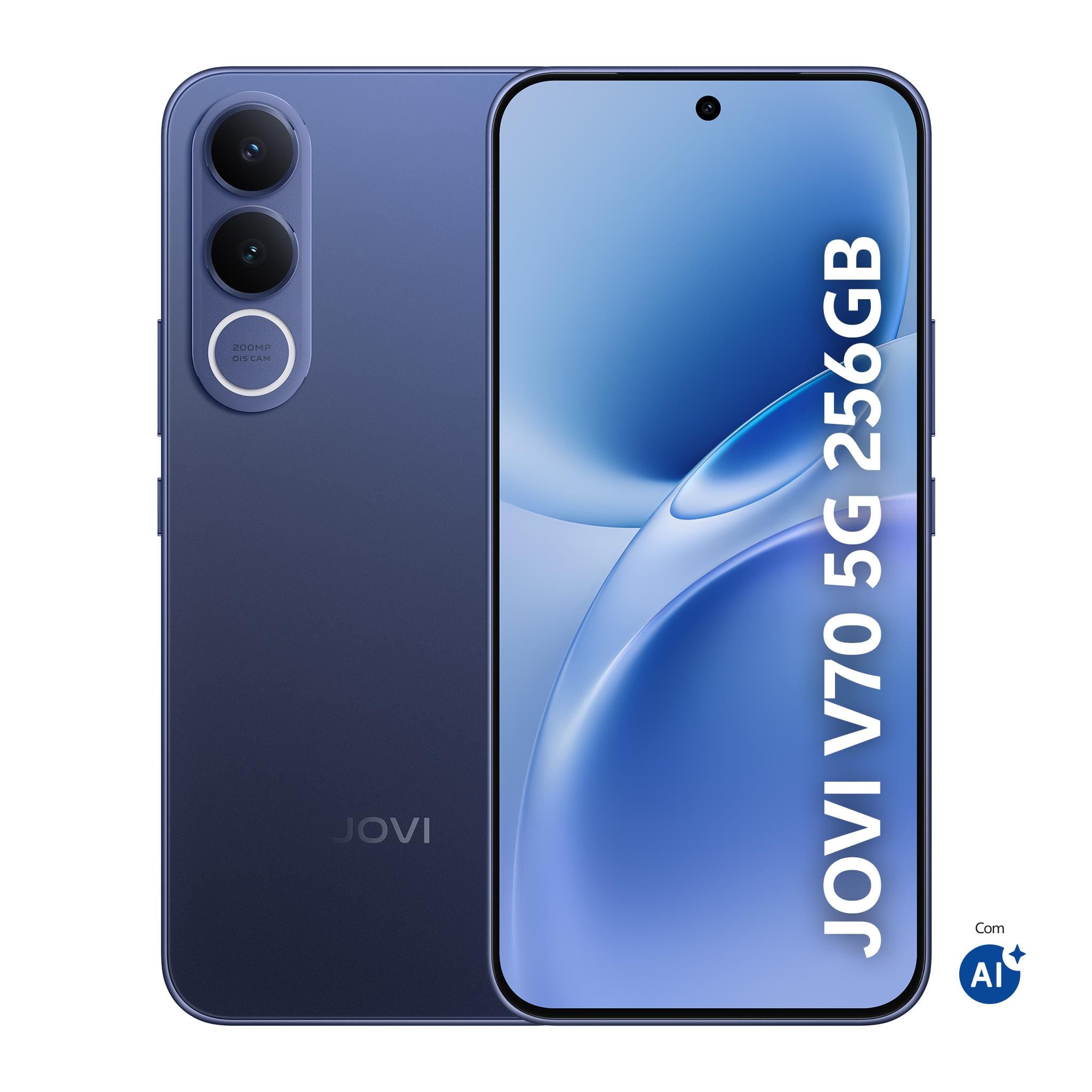 Smartphone JOVI V70 5G Tela 6.83” 256GB Câmera 200MP Bateria 7000mAh Azul Safira
