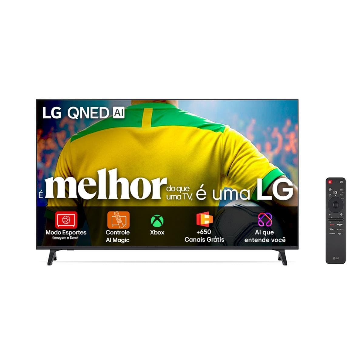 Smart TV 75” 4K LG 75QNED73ASA QNED Processador a7 AI WebOS 25