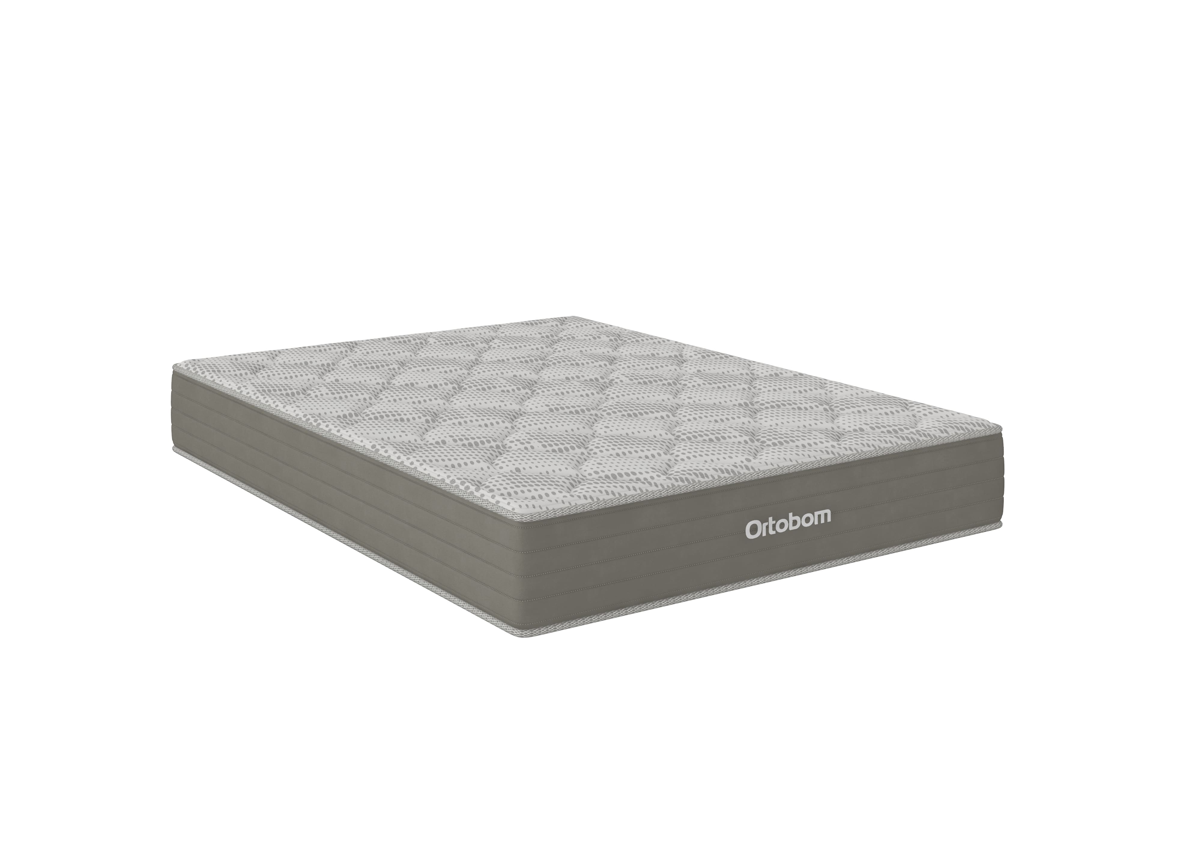 Colchão Ortobom Elite Casal 138x188 Mola Pocket Ensacada Ortopillow Antialérgico Branco/Cinza