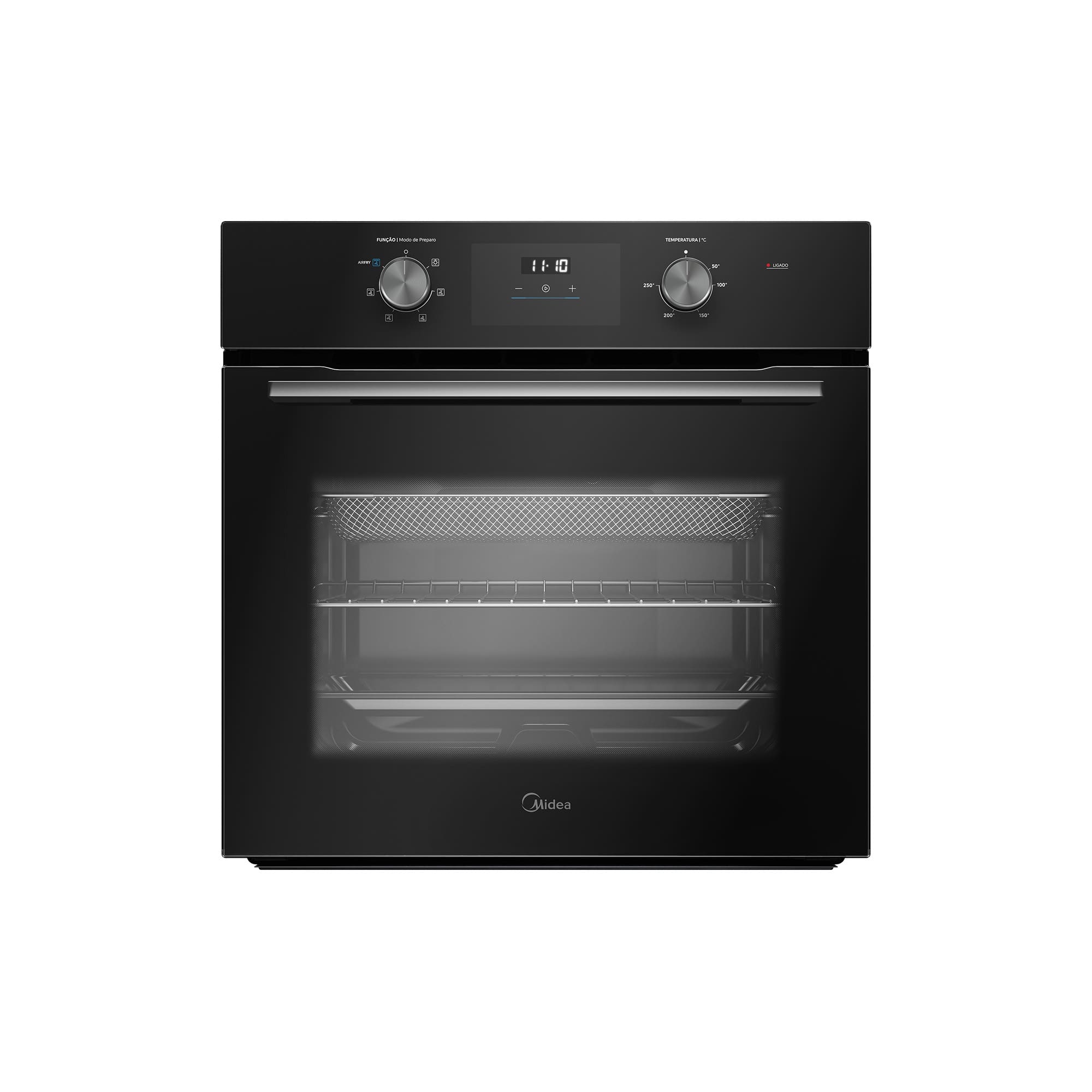 Forno de Embutir Elétrico Midea 68L Digital com Airfryer Preto