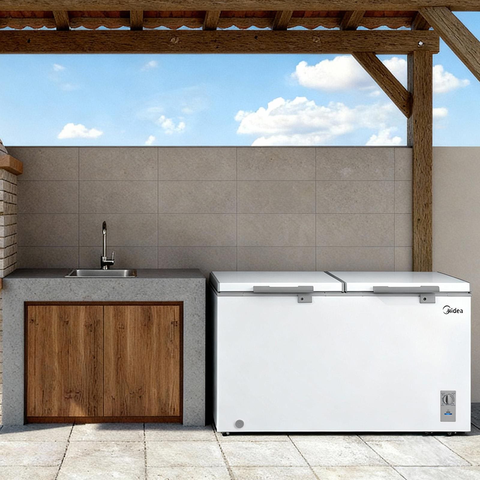フリーザー Freezer Horizontal Midea MDRC564FZD013 418L Inverter | Casas Bahia