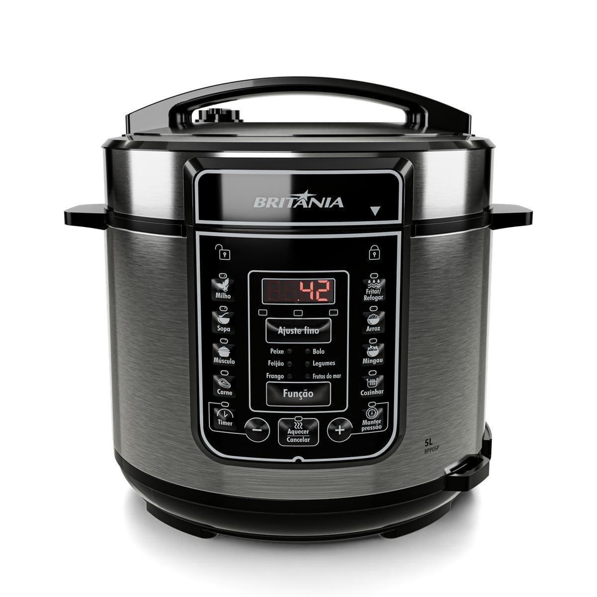 PAN PRESSAO ELET BRITANIA BPP05P 5L INOX 110V