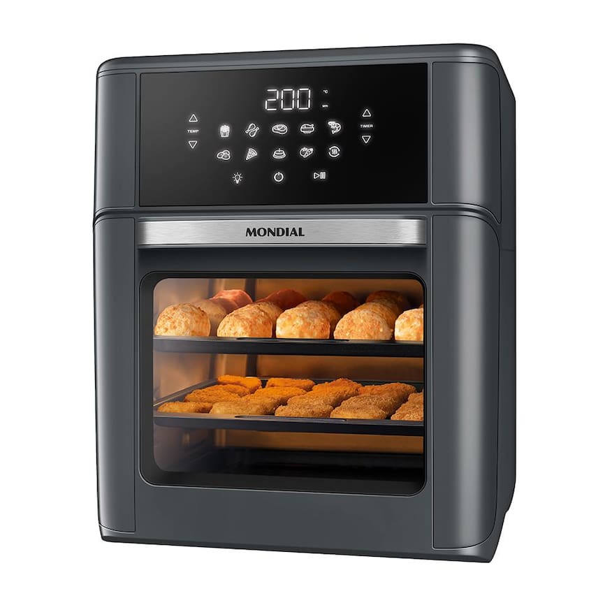 Fritadeira Air Fryer Oven Mondial AFON-12L-FG 12L Digital 2000W Cinza
