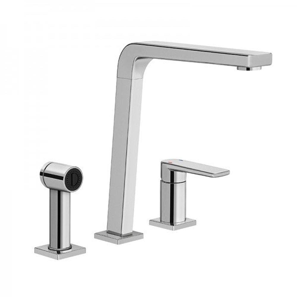 Torneira Misturador Monocomando Docol Bistrô 647306 de Bancada com Ducha Manual Cromada