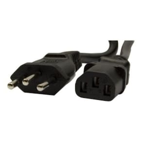 Cabo de Força 5 Metros - Tripolar - Novo Padrão Brasileiro - 0,75Mm / 10A - Para Fonte Até 1200W
