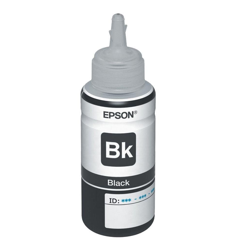 Refil de Tinta Preto Epson T664120 - Para Impressora L110/L210/L355/L555