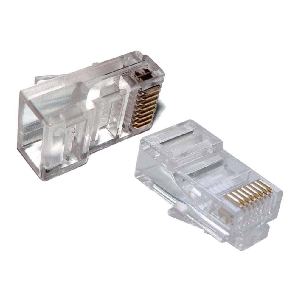 Plug Conector Rj45 Macho - Cat 5E 8 Vias - Crimpar