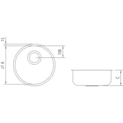 Cuba Redonda BL Inox 35 Polido Standard Tramontina 94073507