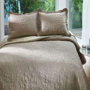 Colcha Bouti Casal Toque de Algodão Bordado Tropez 220X240 Cor Única - Jolitex