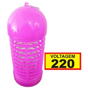 Mata Mosquito Eletrico para Insetos e Moscas Repelente e Armadilha 220v Rosa