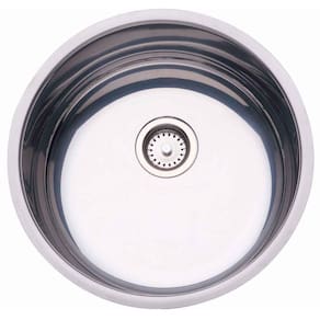 Cuba de Embutir para Cozinha Tramontina Redonda 38 BL Válvula de 3.1/2 Inox