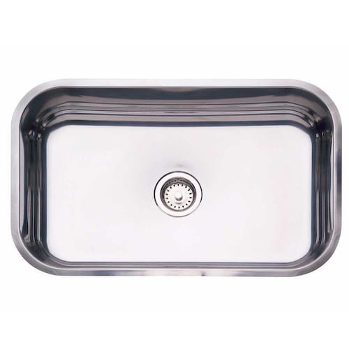 imagem-Cuba de Embutir para Cozinha Tramontina Retangular 47 BL Válvula de 3.1/2 Inox