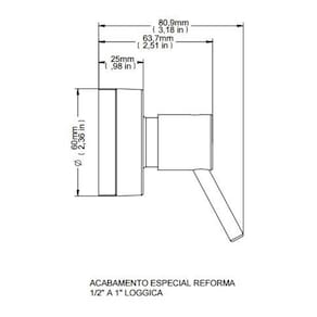 Acabamento para Registros de Gaveta e Pressão Lóggica Cromado Docol - Docol - 1.1/4 e 1.1/2