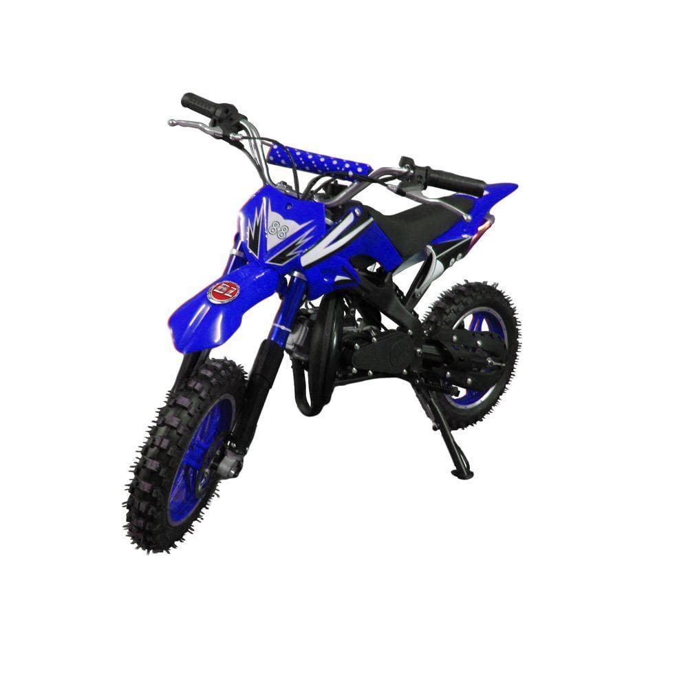 Mini Moto Cross Trilha 49cc bz Fire Azul Partida a Corda Gasolina