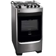 Fogão Consul 4 Bocas CFO4NAR com Mesa de Inox, Acendimento Automático e Design Frente Única Bivolt - Inox
