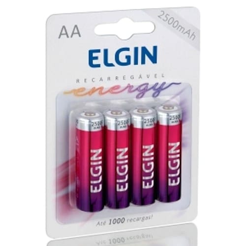 Pilha Recarregavel 2500 Mah Aa 1.2 V Embalagem Com 4 Peças Elgin é boa?