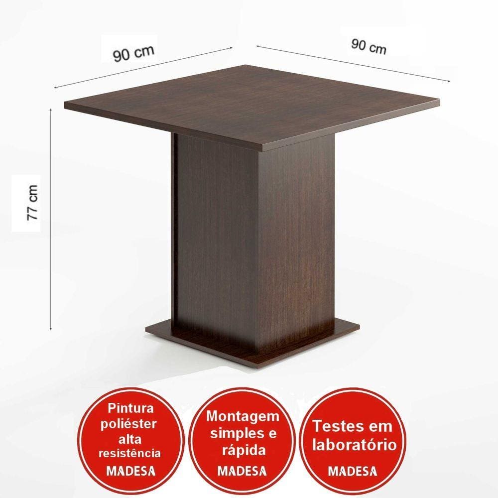 Mesa de Jantar com 4 Cadeiras Malibu Madesa