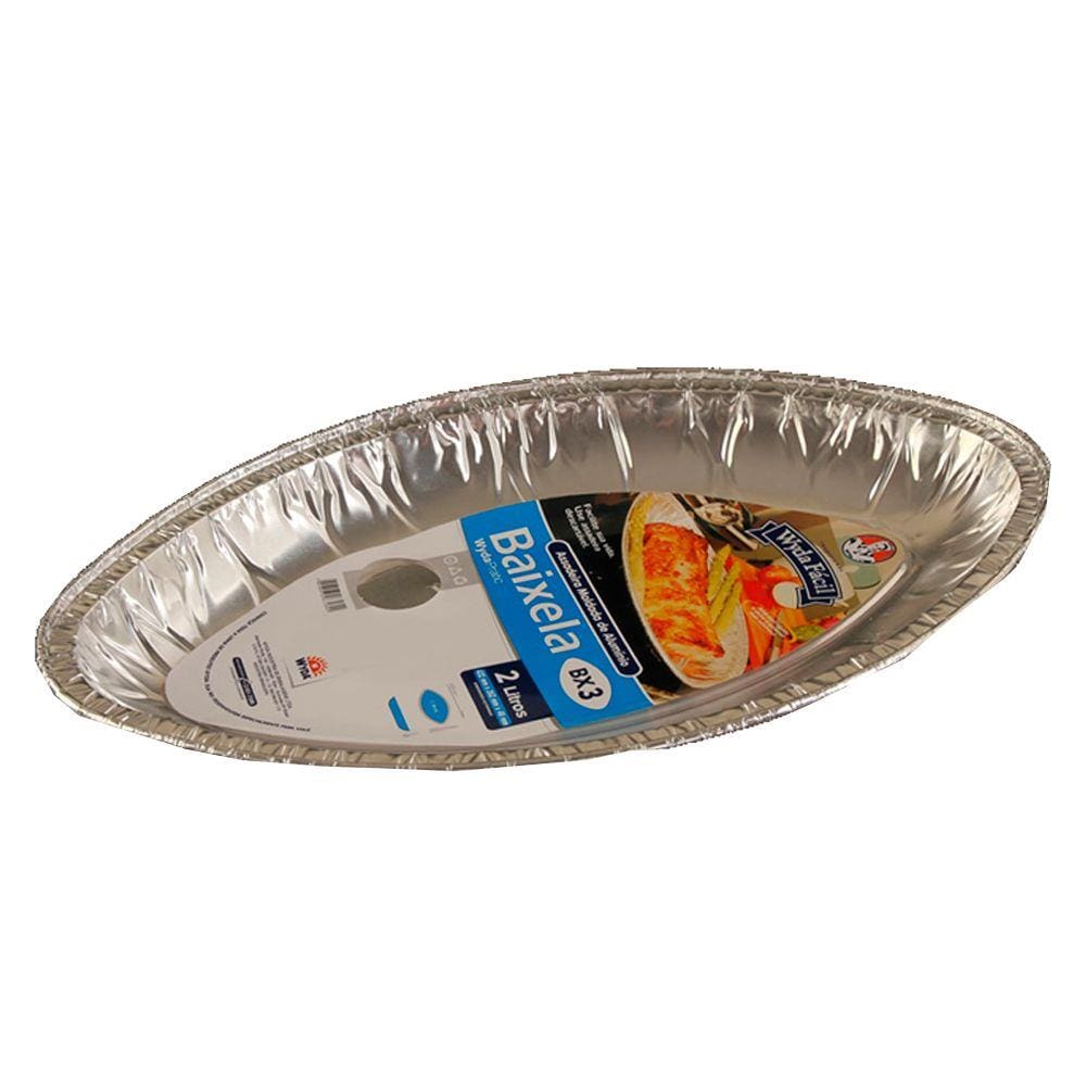 Baixela Oval Descartável N°3 para 2 Litros Wyda