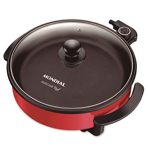 imagem-Panela Elétrica MultiCook Mondial PE-28 3L - Vermelha - 220V