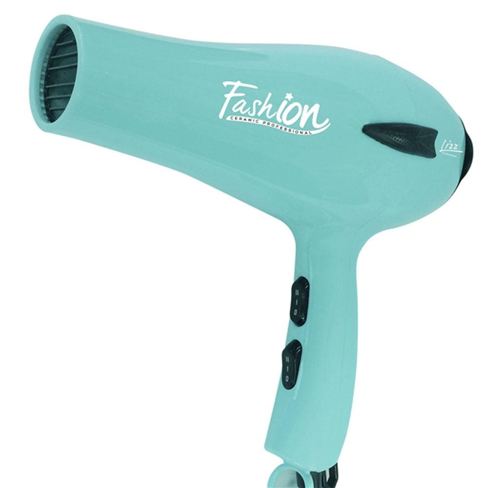 Secador de Cabelos Lizz Fashion Motor AC Profissional e Tecnologia Cerâmica/Turmalina 2000W – Verde Água - 110v
