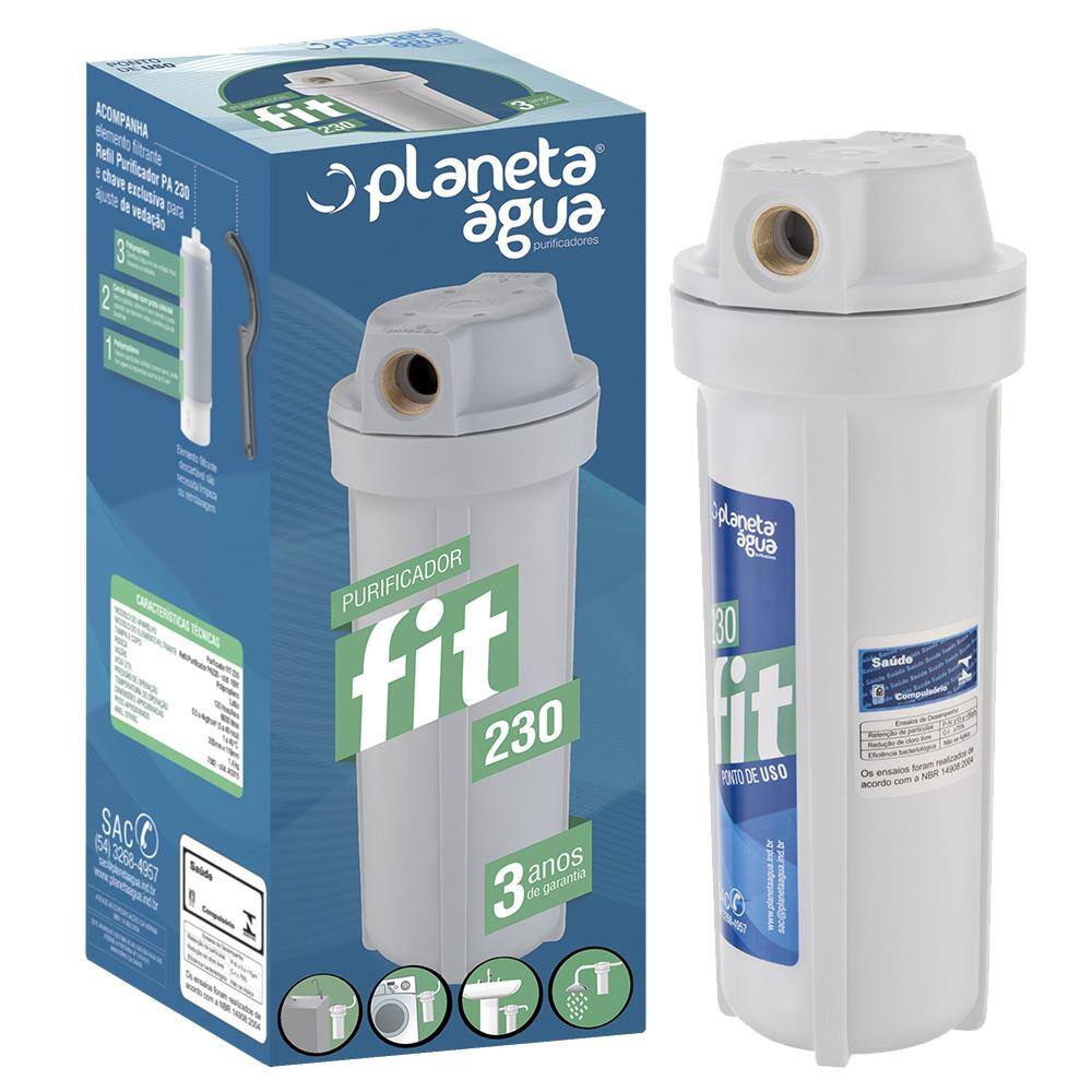 Purificador de Água FIT 230 para Bebedouros, Pias, Lavado Rosca 1/2