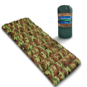 Colchonete Solteiro Camuflado Com Sacola Para Transporte