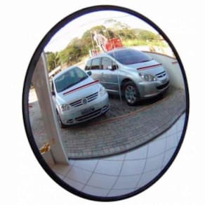 Espelho Convexo 40Cm Com Borda De Borracha