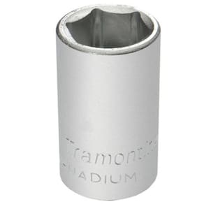 Soquete Sextavado 23 Mm Encaixe 1/2" Aço Cromo Vanádio Com Cartela - Tramontina Pro