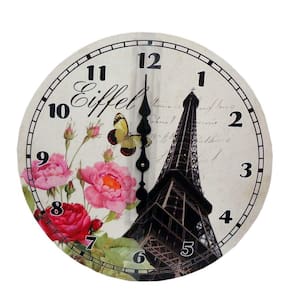Relogio De Parede Torre Eiffel Retro para Decoracao Casa Escritorio