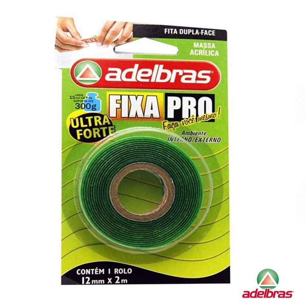 Fita Adesiva Dupla Face Suporta Até 300g 12mm X 2m Adelbras
