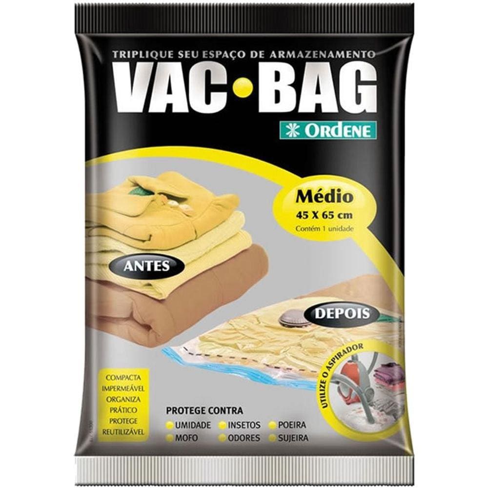 Saco À Vácuo Vac Bag Ordene Médio 45X65Cm