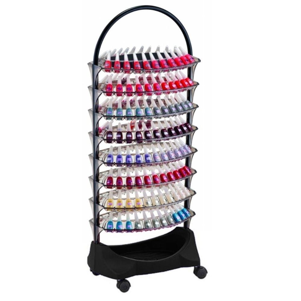 Carrinho Para Esmaltes Smaltbell Classic 8 Bandejas - Dompel - Preto