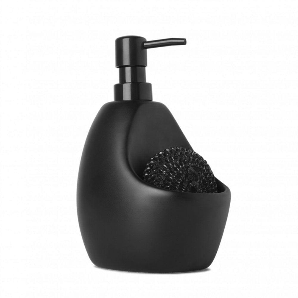 Porta detergente de cerâmica Joey Pump Umbra preto 500ml - 3030906