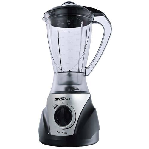 Liquidificador Britânia Cristal Preto 700W com 4 Velocidades - 110 V Menor preço em Liquidificador Britânia Cristal Preto 700W com 4 Velocidades - 110 V