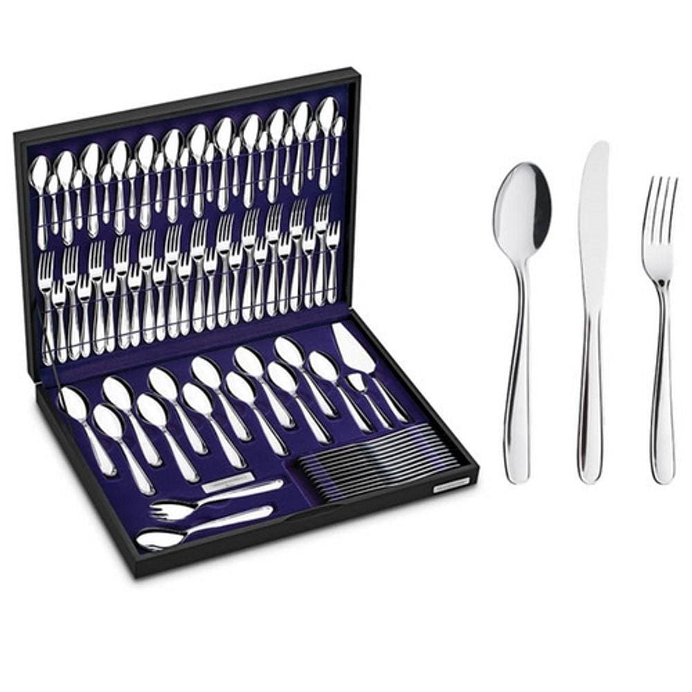 Faqueiro Em Aço Inox 76 Peças Com Estojo De Madeira Maresias 66902300 - Tramontina