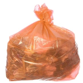 Saco Para Lixo Com Capacidade De 60 Litros Laranja Com 100 Unidades Itaquiti