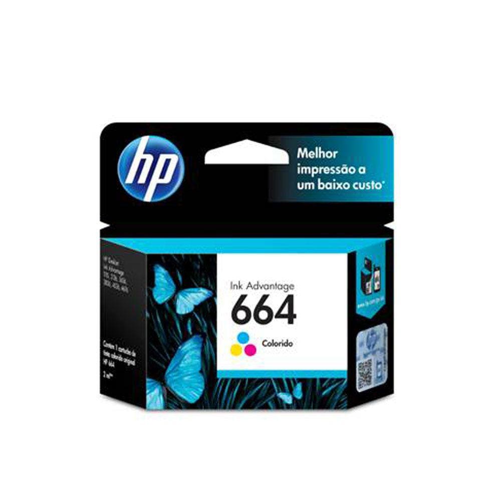 Cartucho F6V28AB 664 HP Tri-color