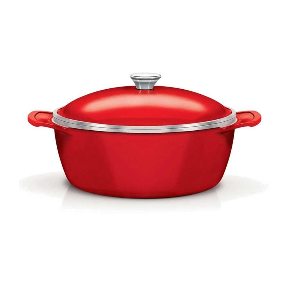 Caçarola Tramontina Alumínio 26 Cm Lyon Vermelha Design Collection Vermelho