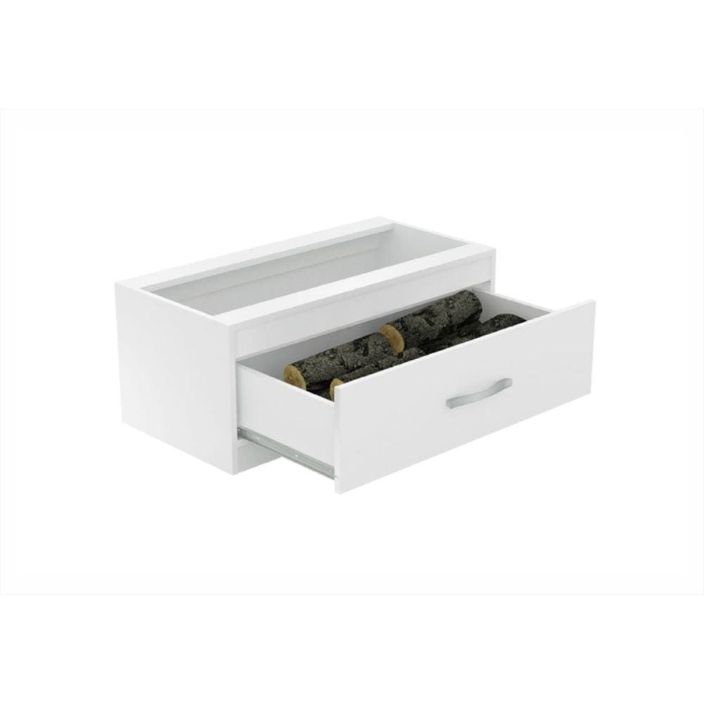 Caixa de Lenha Embutida CL N1 Branco - Completa Moveis