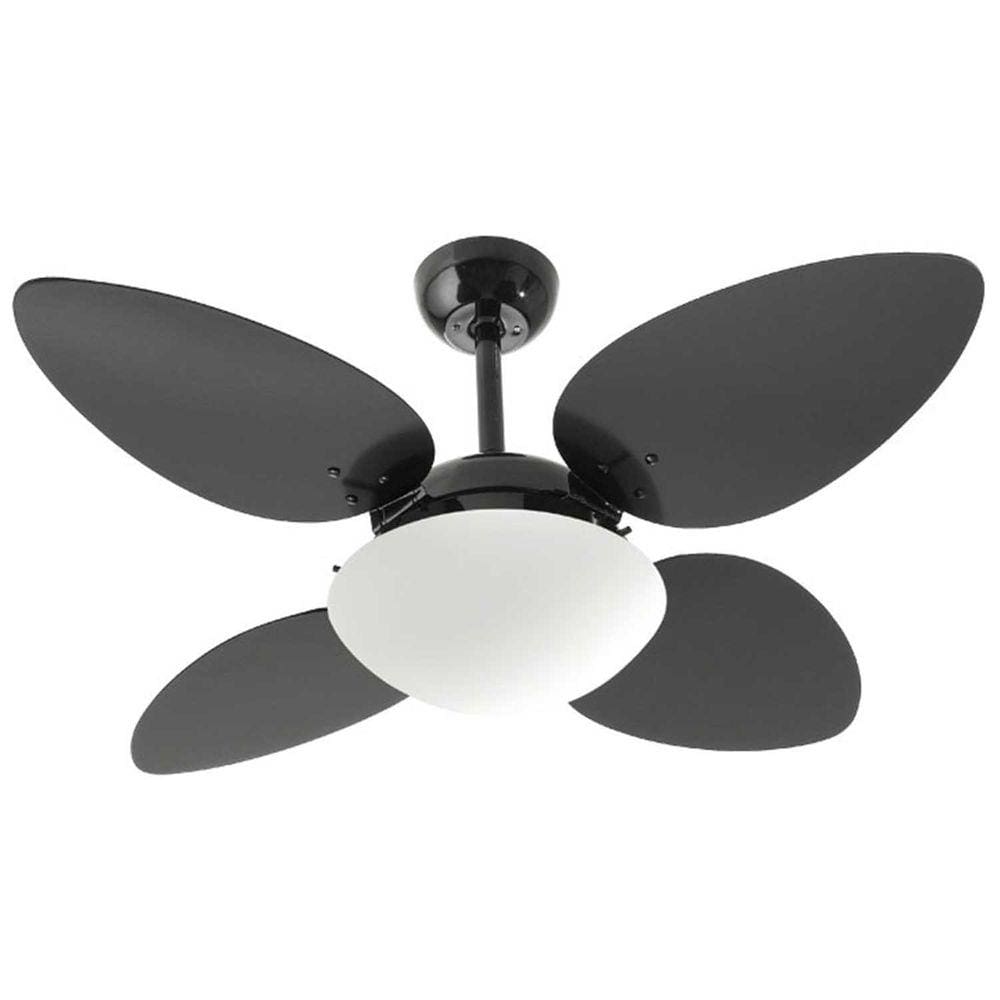Ventilador VR Lux Volare Nero VR42 Pétalo/4 Preto - 110V-127V