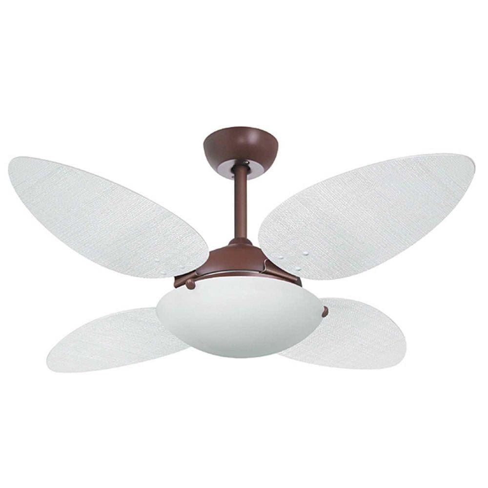 Ventilador de Teto Volare Premium Café Pétalo Palmae 220V Branco - 110V-127V