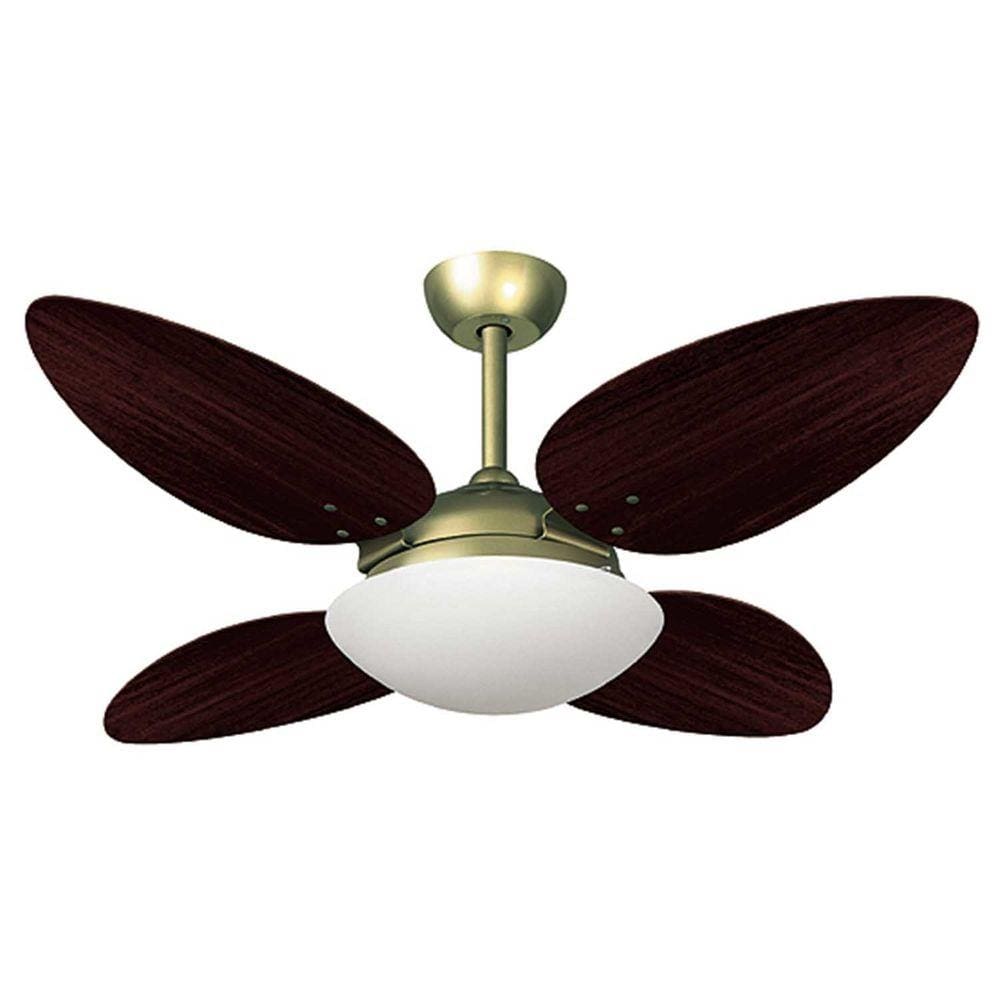 Ventilador VR Lux Volare Gold VR42 Pétalo/4 Tabaco - 110V-127V