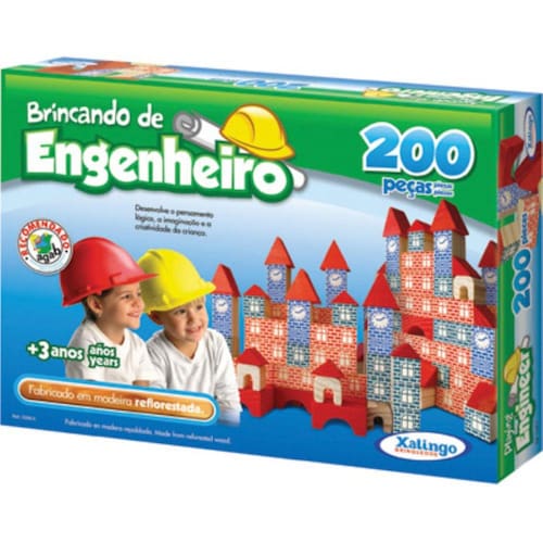 imagem-Brincando De Engenheiro 200 Peças - Xalingo