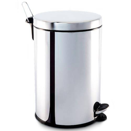 imagem-Lixeira Decorline com Pedal e Balde 20 Litros Aço Inox 3040/204 - Brinox - Prata